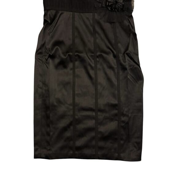 White House Black Market Black Satin Cocktail Dress – Size 00 – NWT – Fall 2010 - Picture 5 of 9